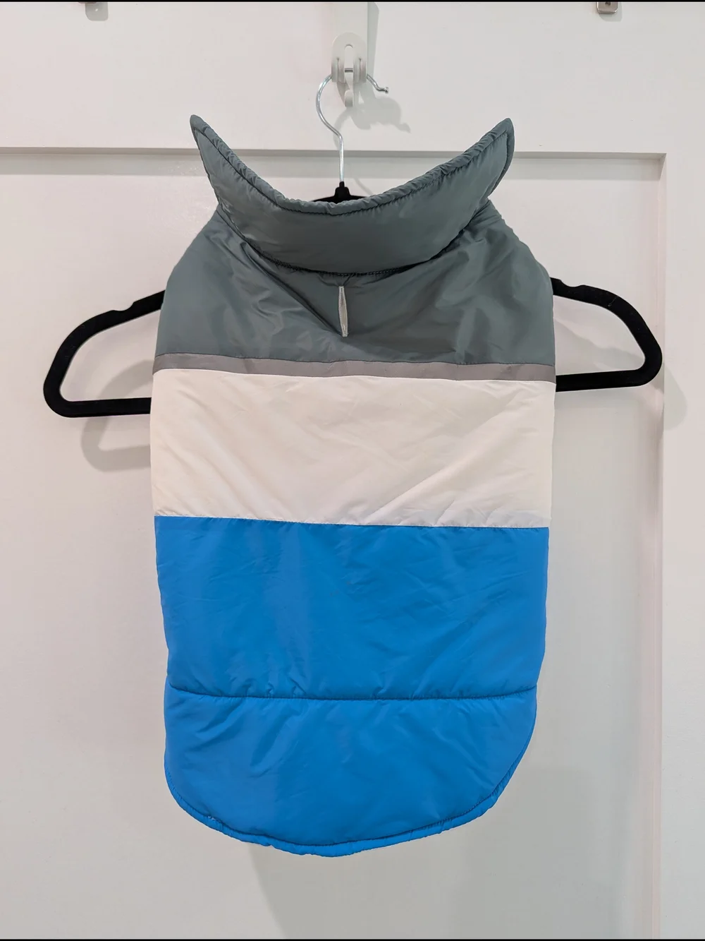 Dog Colorblock Windbreaker in Blue, White, Gray, and Teal 🐾